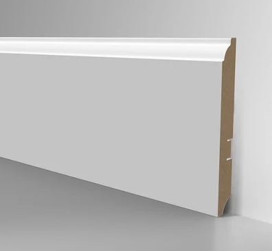 Плинтус белый напольный HANNAHHOLZ AKTUELL WEISS 301 МДФ 120 мм