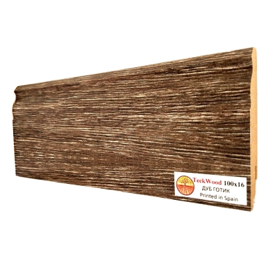 Плинтус МДФ Teckwood Цветной 100 мм Дуб Готик